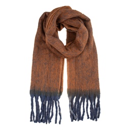 [JZSC0859] Foulard Femme Marron Bleu 38x190 cm