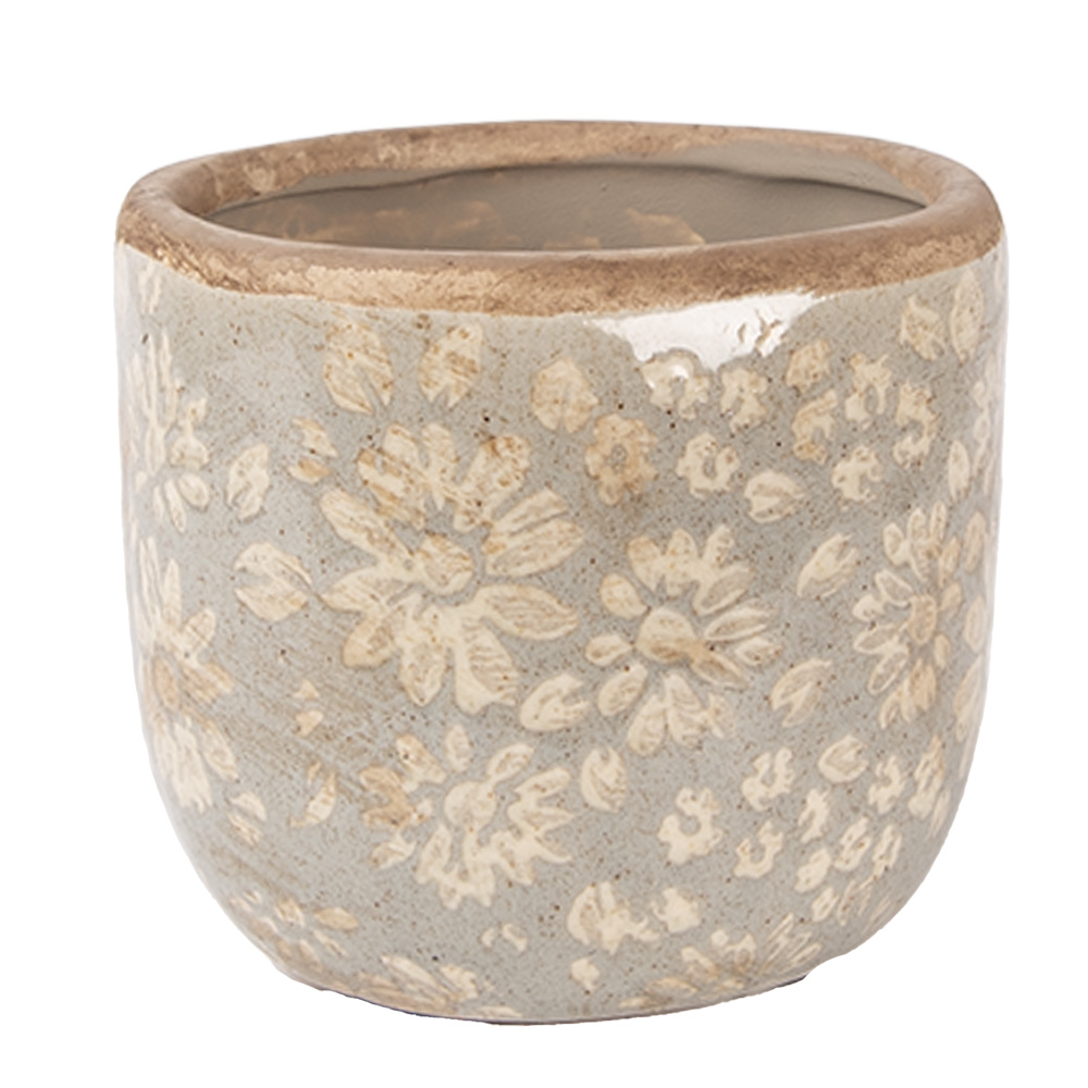 Decoratie bloempot Ø 10x9 cm