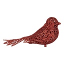 Decorazione Natale Uccello Rosso 16x6x6 cm