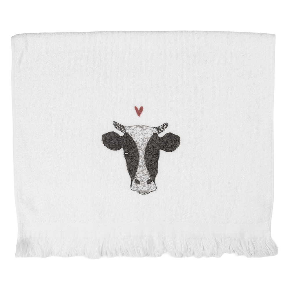 Guest Towel White Black 40x66 cm
