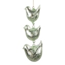Decorative Hanger birds Green 7x5x16 cm