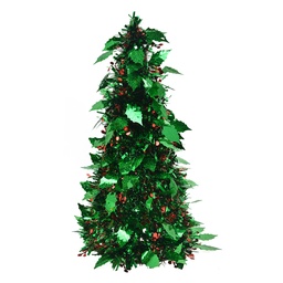 [65509] Decoration Christmas tree Green Red Ø 21x50 cm