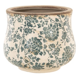 [6CE1034L] Blumentopf für Innen Beige, Grün Ø 21x17 cm
