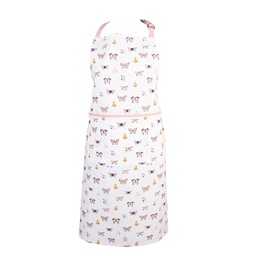 [BPD41] Tablier de cuisine Beige Rose 70x85 cm