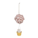 Dekoration hänger Heißluftballon Beige Rosa 11x10x22 cm