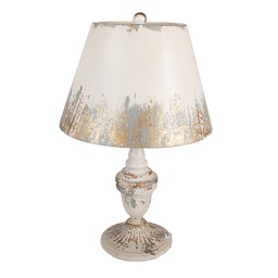 [5LMC0050] Lampada da Tavolo Beige Grigio Ø 36x55 cm E27/max 1x60W
