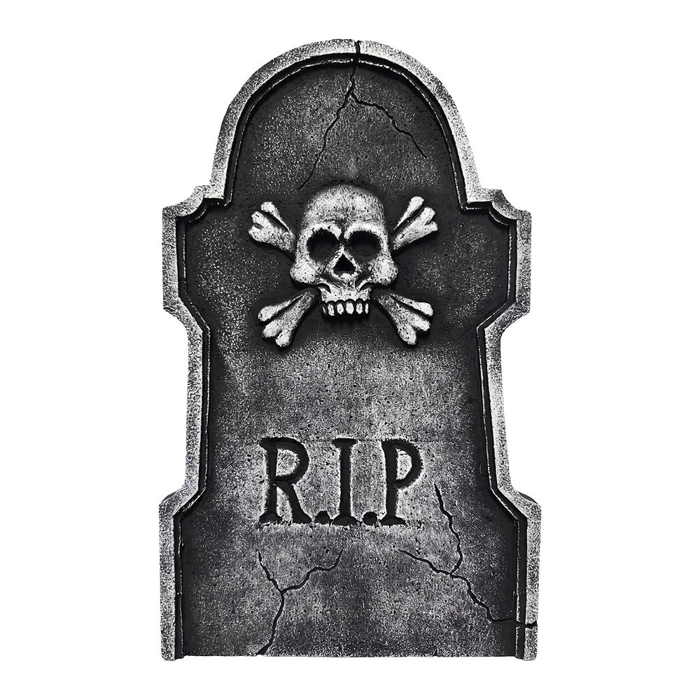 Décoration Pierre Tombale Halloween Gris 35x3x55 cm