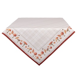 [AUL01] Tischdecke Beige Braun 100x100 cm