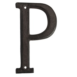 [6Y0840-P] Buchstabe P Braun 8x1x13 cm