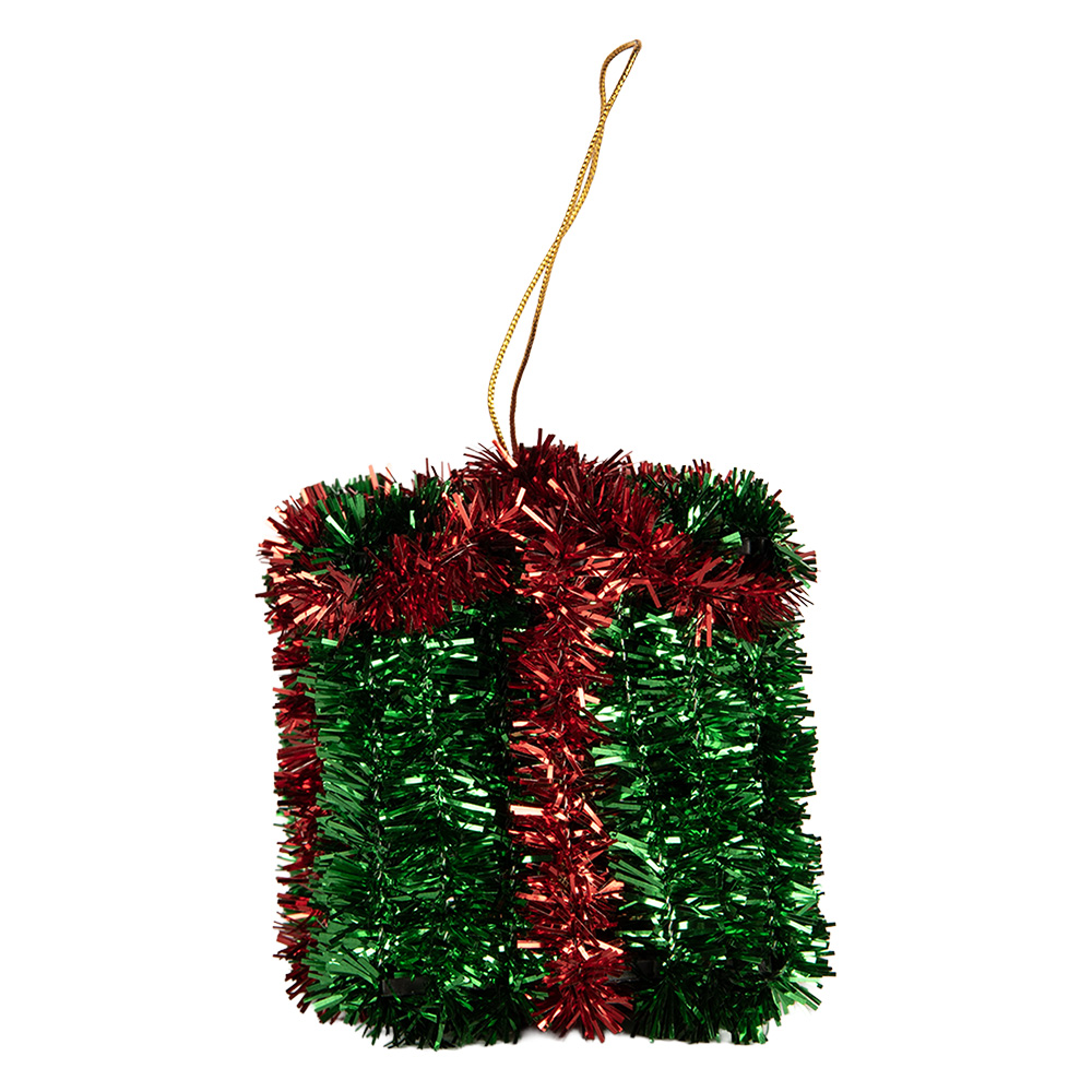 Decoratie hanger cadeautje 6x6x6 cm