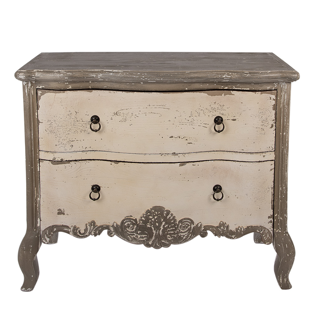 Cassettiera Grigio Beige 95x40x82 cm