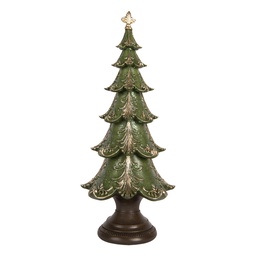 [6PR5403] Decorazione Natalizie Albero di natale Verde Marrone Ø 18x41 cm