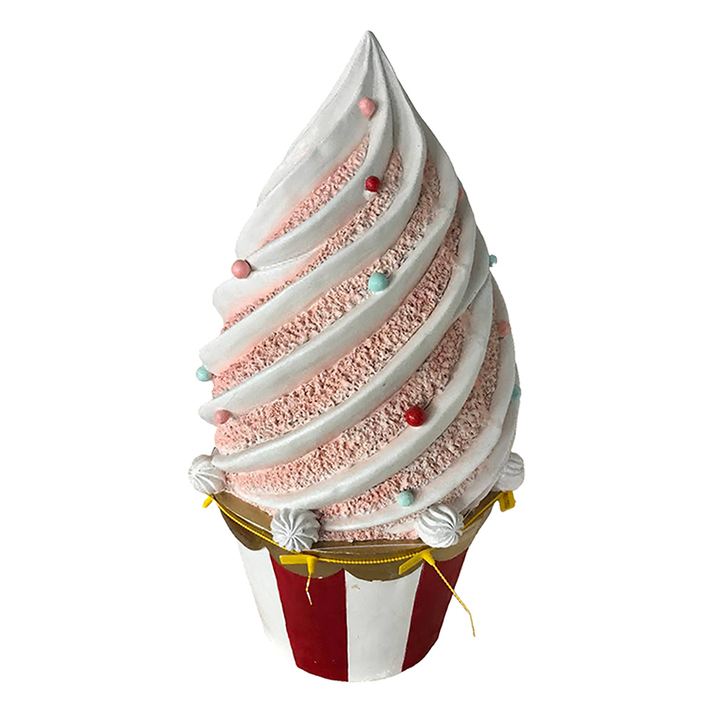 Dekoration Cupcake Weiß Rot Ø 41x75 cm