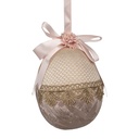 Ciondolo Decorativo Uovo Beige Rosa Ø 14x18 cm