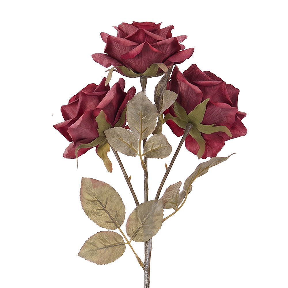 Decoratie tak met bloemen 64 cm