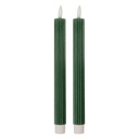 Candela con LED set 2 Verde Ø 2x25 cm / 2xAAA