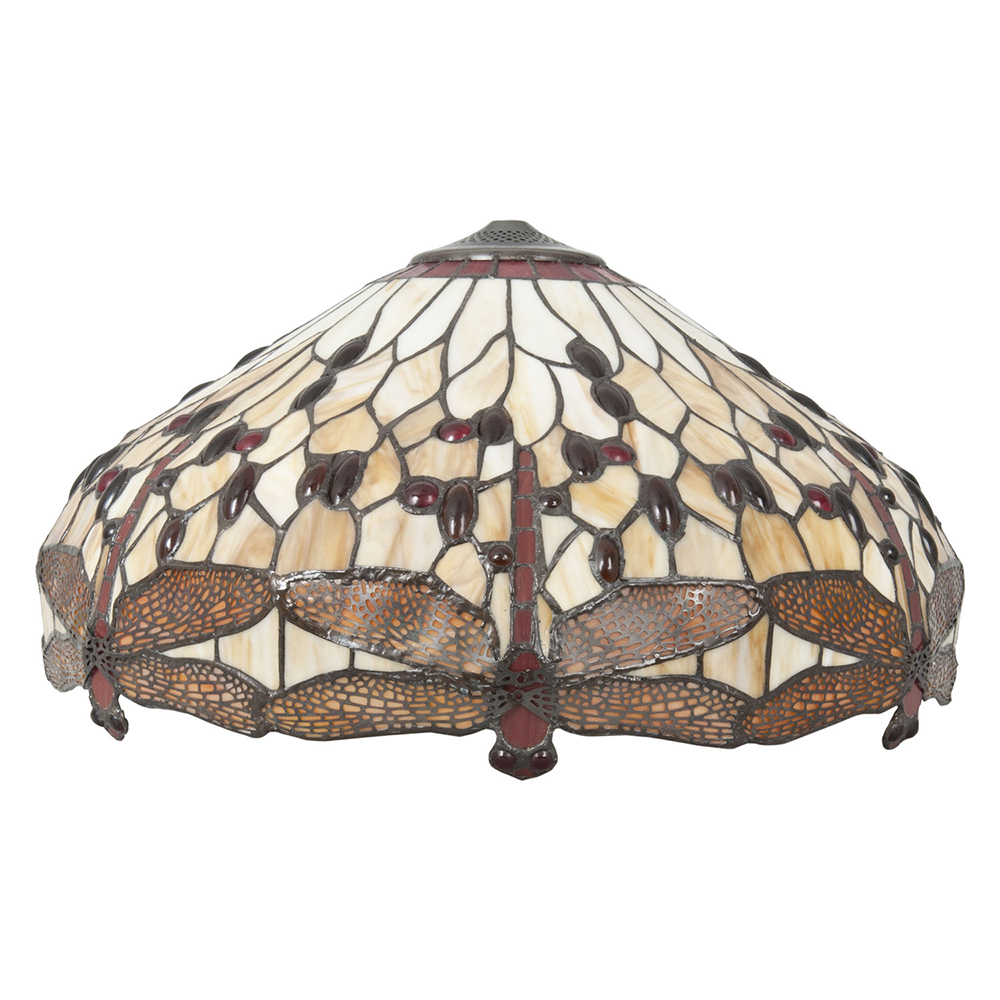 Lampshade Tiffany Brown, Beige Ø 49x28 cm