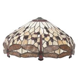 [5LL-1102] Lampshade Tiffany Brown, Beige Ø 49x28 cm