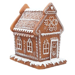 [6PR3975] Decorazione casa con LED Marrone 15x12x17 cm/ 3xAAA