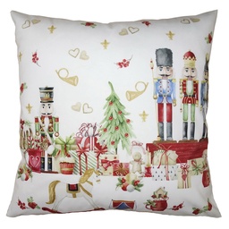 [KT021.327] Housse de coussin Rouge, Blanc 45x45 cm