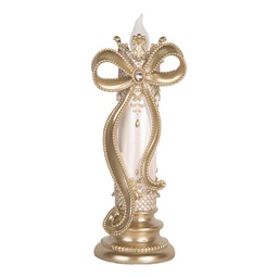 [6PR5777] Decoratie kaars met LED 13x12x34 cm / 2xAA