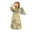 Christmas Decoration Statue Angel Green 7x6x12 cm