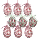 Decoratie hanger ei (set 9) Ø 5x8 cm