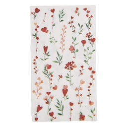 [73109] Serviettes en papier Blanc Rouge 33x40 cm (20)