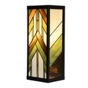 Tiffany Wandlampe Beige Grün 14x16x40 cm E27/max 1x100W