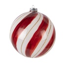 Palla di natale Rosso Bianco Ø 15x15 cm