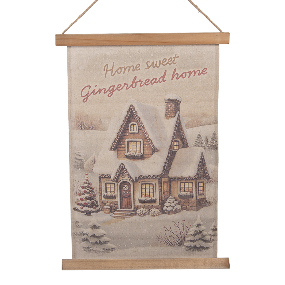 Wandkarte Weihnachten Beige Braun 40x2x60 cm