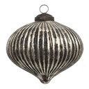 Weihnachtskugel Braun Goldfarbig Ø 10x9 cm