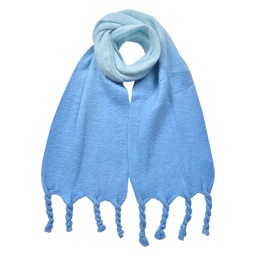 [JZSC0827BL] Foulard femme Bleu Blanc 32x220 cm