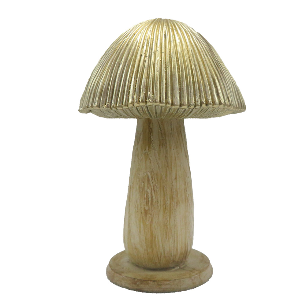 Decoration Mushroom Brown Ø 9x14 cm
