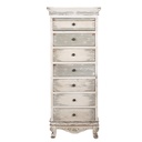 Chest of Drawers White Grey 56x43x145 cm