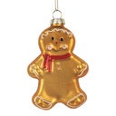 Christmas Bauble Brown Red 6x2x10 cm