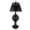 Lampe de table Noir Marron Ø 35x78 cm E27/max 1x60W