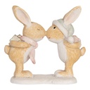 Decoration Rabbits Brown White 10x5x10 cm