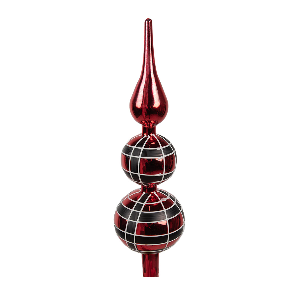 Picco dell'albero di Natale Rosso Ø 8x30 cm