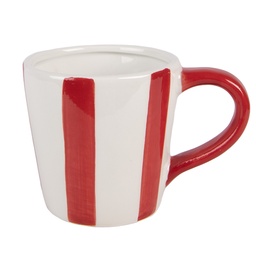 [6CEMU0235] Tazza Bianco Rosso 13x9x9 cm / 250 ml