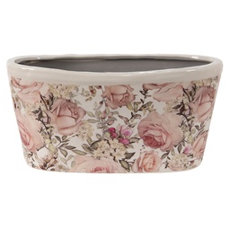 [6CE1411] Pot de fleurs d'intérieur Rose 27x13x14 cm