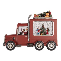 [6PR6199] Music box with LED Red Black 28x10x21 cm / 3xAA
