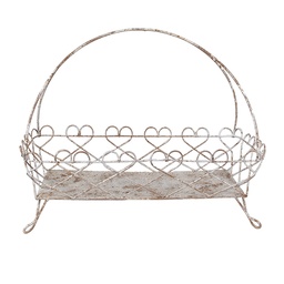[6Y5618] Alzatina Bianco Marrone 50x24x41 cm