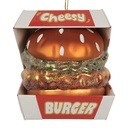 Christmas Bauble Red White 7x7x8 cm
