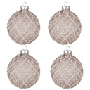 Palla di natale Marrone Ø 8x8 cm (set 4)