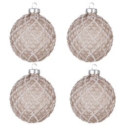 [6GL4158] Kerstbal Ø 8x8 cm (set van 4)