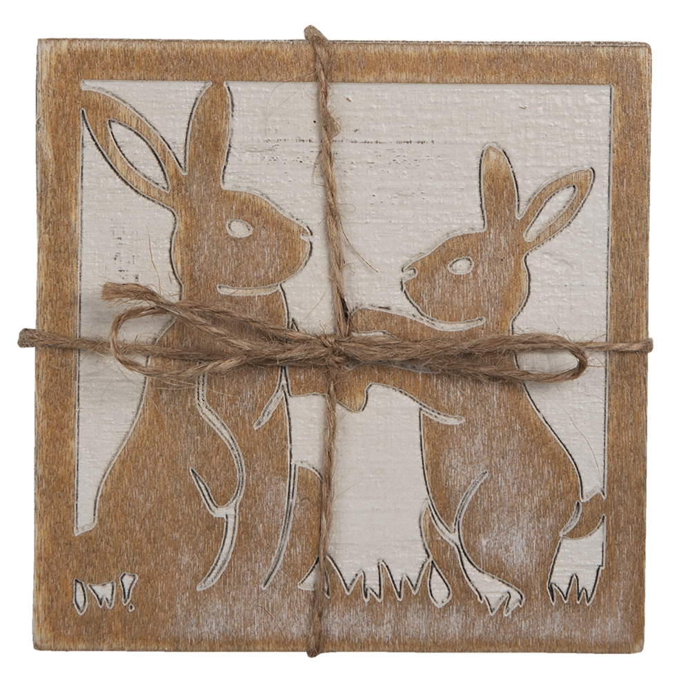 Sous-verres (set de 4) Marron 10x10 cm