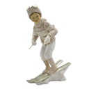 Decoratie kind op ski's 12x8x19 cm