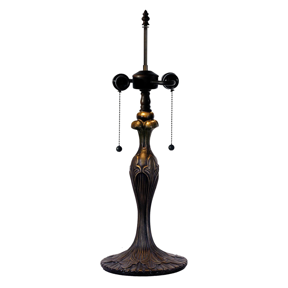 Base Lampada da Tavolo Tiffany Marrone Ø 17x55 cm E27/max 2x60W