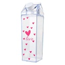 Drinking bottle Transparent Red 6x6x20 cm / 500 ml